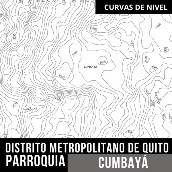 CURVAS DE NIVEL PARROQUIA CUMBAYÁ