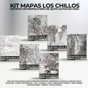 ADMINISTRACIÓN ZONAL LOS CHILLOS 6 PACKS DE MAPAS PREDIALES PARROQUIALES + CURVAS DE NIVEL