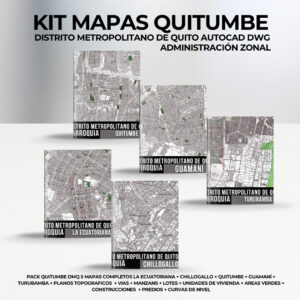 ADMINISTRACIÓN ZONAL QUITUMBE 5 PACKS DE MAPAS PREDIALES PARROQUIALES + CURVAS DE NIVEL