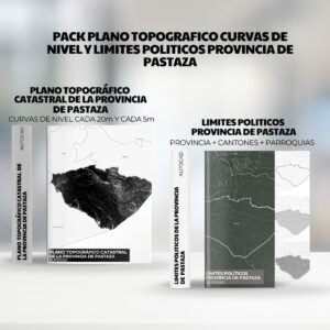 PACK PLANO TOPOGRAFICO CURVAS DE NIVEL Y LIMITES POLITICOS PROVINCIA DE LA PROVINCIA DE PASTAZA