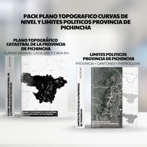 PACK PLANO TOPOGRAFICO CURVAS DE NIVEL Y LIMITES POLITICOS PROVINCIA DE LA PROVINCIA DE PICHINCHA