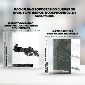 PACK PLANO TOPOGRAFICO CURVAS DE NIVEL Y LIMITES POLITICOS PROVINCIA DE LA PROVINCIA DE SUCUMBIOS