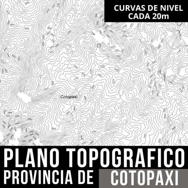 Pack Exclusivo_ Plano Topográfico de Cotopaxi con Curvas de Nivel y Límites Políticos