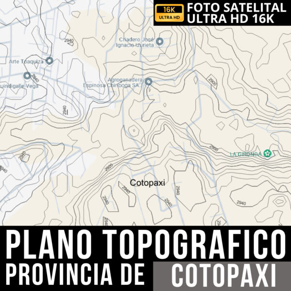 ¡Obtén el Plano Topográfico de Cotopaxi! Datos Precisos de Curvas de Nivel y Límites Políticos (2)